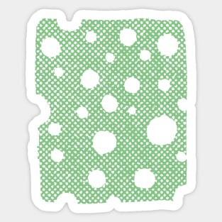 Green Scruffy spots pattern Sticker